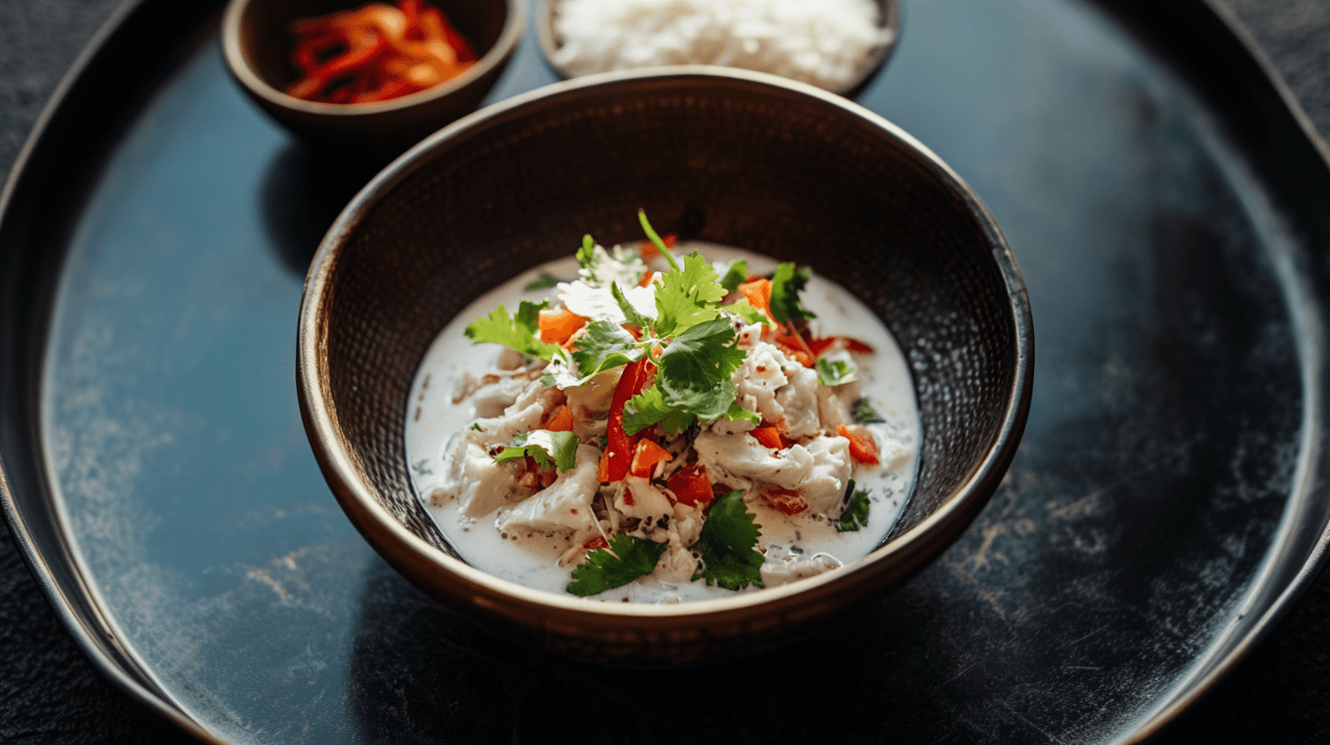 Image de la recette pour préparer Salade tahitienne au poisson & lait de coco