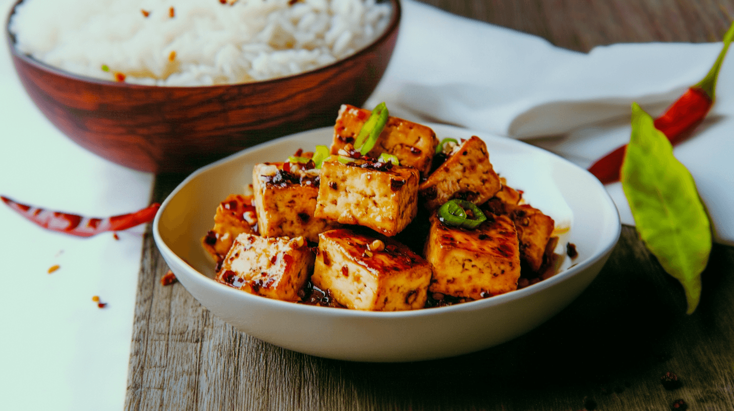 Image de la recette pour préparer Tofu sauté ail et poivre