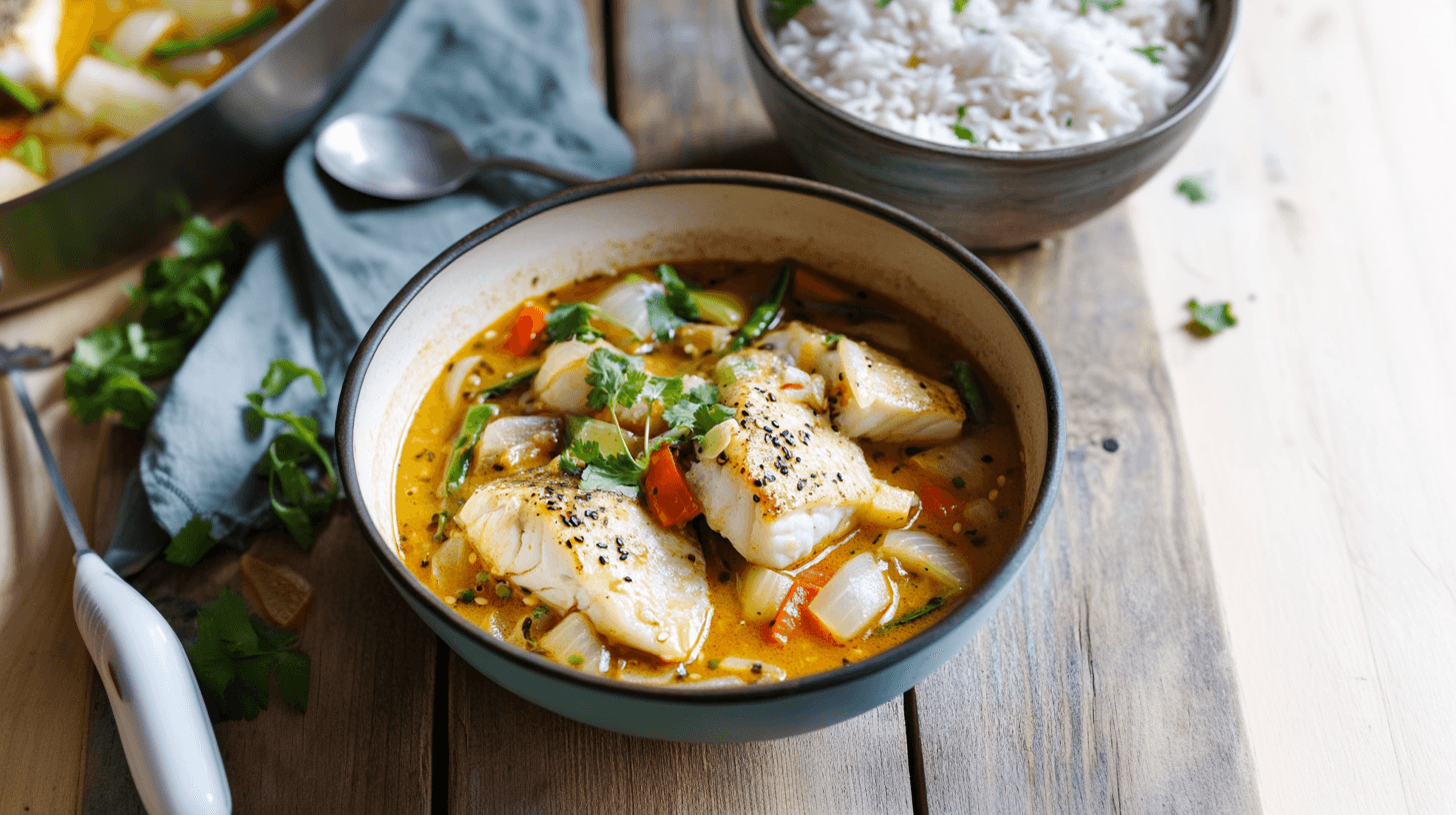 Image de la recette pour préparer Ragoût de poisson au lait de coco