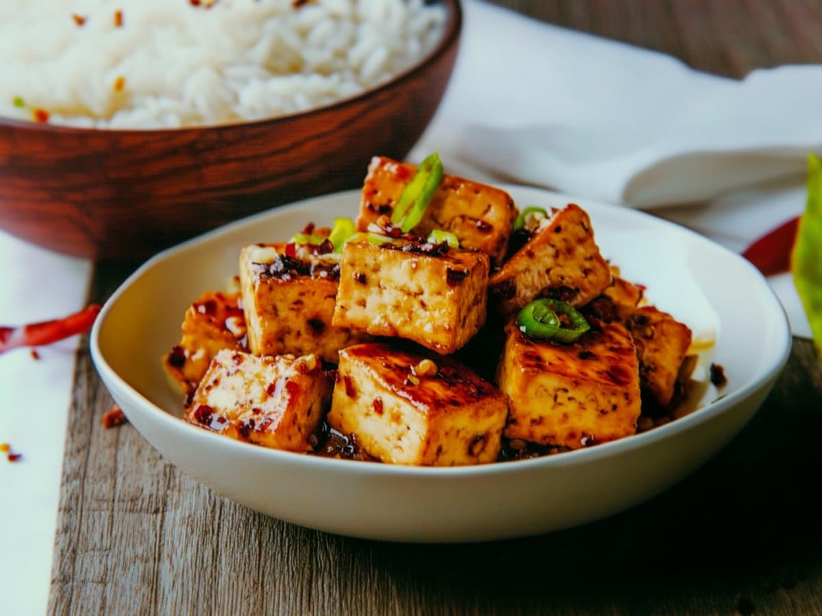 Image de la recette pour préparer Tofu sauté ail et poivre