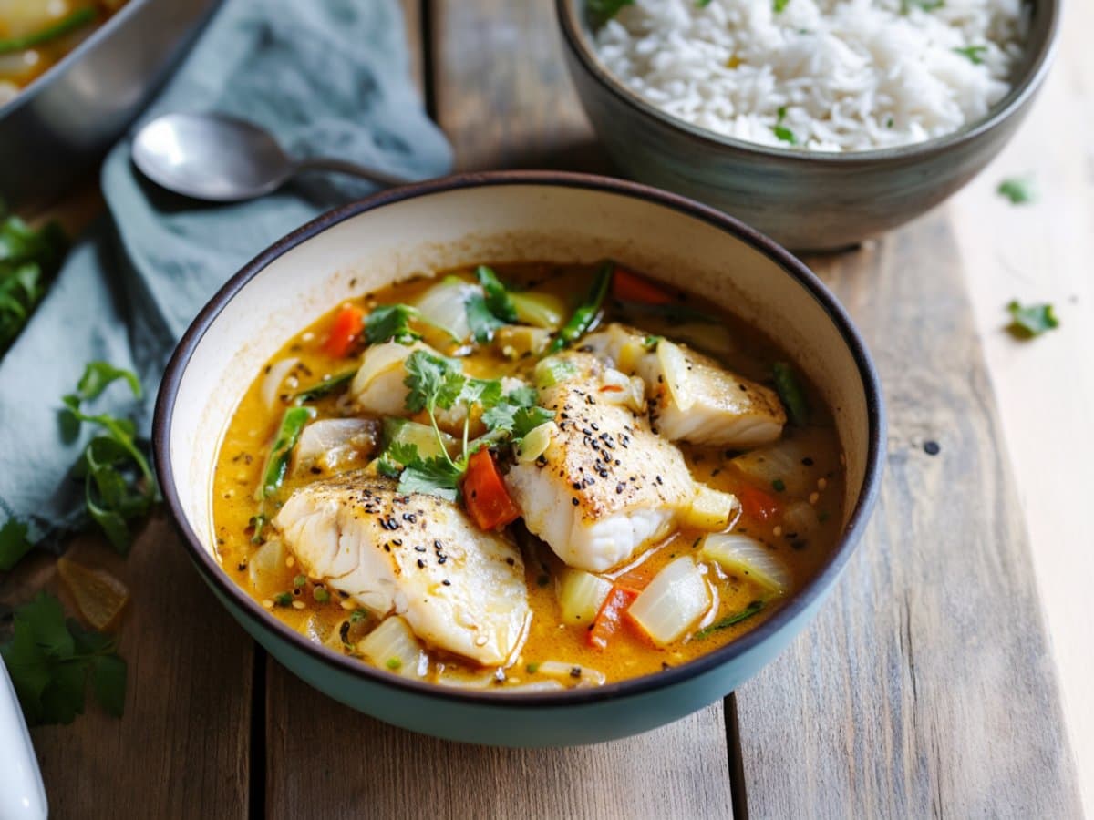 Image de la recette pour préparer Ragoût de poisson au lait de coco