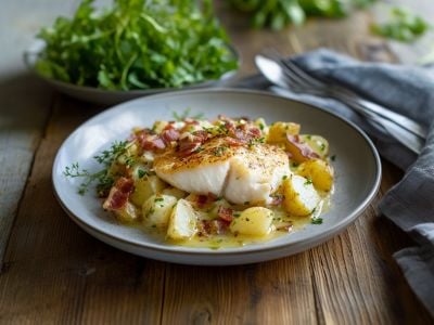 Image de l'article: Cabillaud aux lardons et pommes de terre : la recette raffinée à la maison