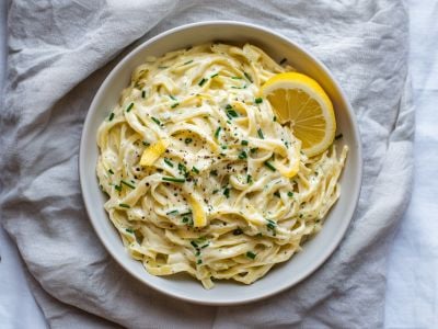 Image de l'article: Pâtes à la fondue de poireaux à la crème : la recette végétarienne qui fait voyager